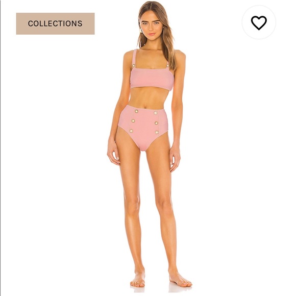 NWT Barbie Style Jonathan Simkhai Piped Luxe Strap Bikini - Picture 4 of 12